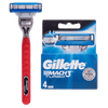 Gillette Mach3 Turbo Razor and 4 Pieces Blades