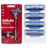 Gillette Mach3 Turbo Razor and 4 Pieces Blades