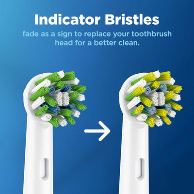 Oral B ORIGINAL Cross Action Electric Toothbrush Soft Replacement Brush Heads 4s