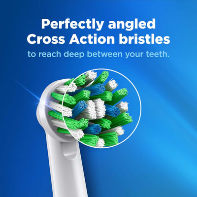 Oral B ORIGINAL Cross Action Electric Toothbrush Soft Replacement Brush Heads 4s