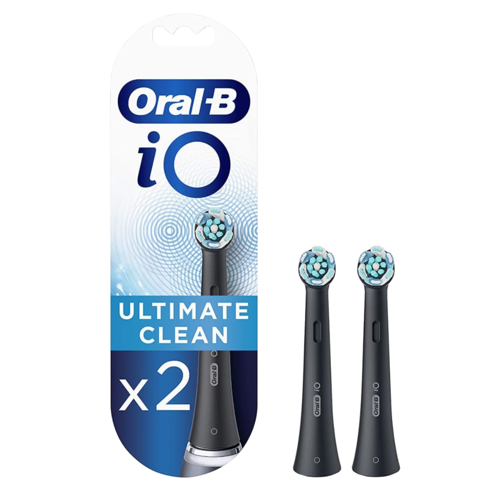 Oral B IO Ultimate Clean Replacement Brush Heads 2s Black