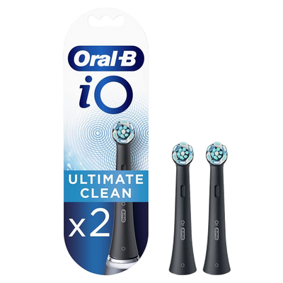 Oral B IO Ultimate Clean Replacement Brush Heads 2s Black