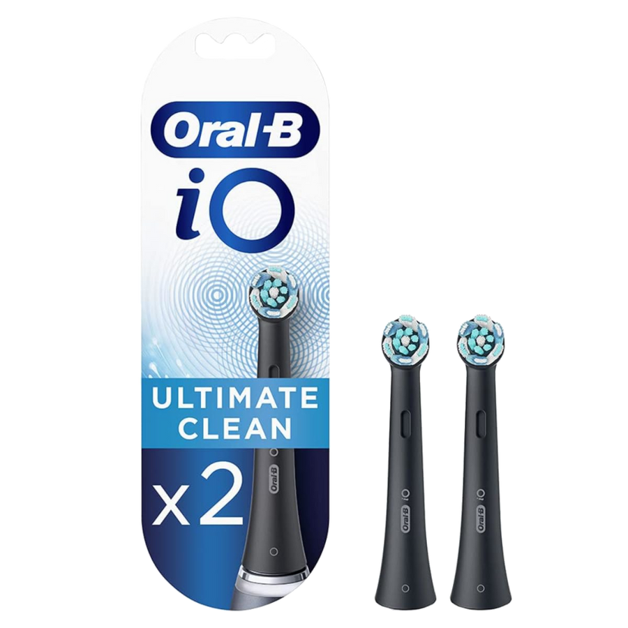 Oral B IO Ultimate Clean Replacement Brush Heads 2s Black