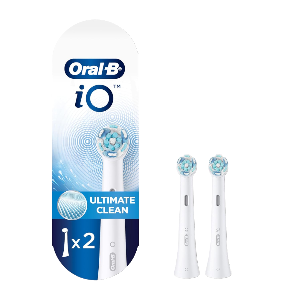 Oral B IO Ultimate Clean Replacement Brush Heads 2s White