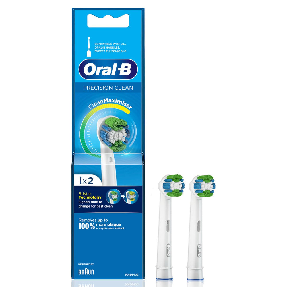 Oral B Original Precision Clean Electric Toothbrush Soft Replacement Brush 2s