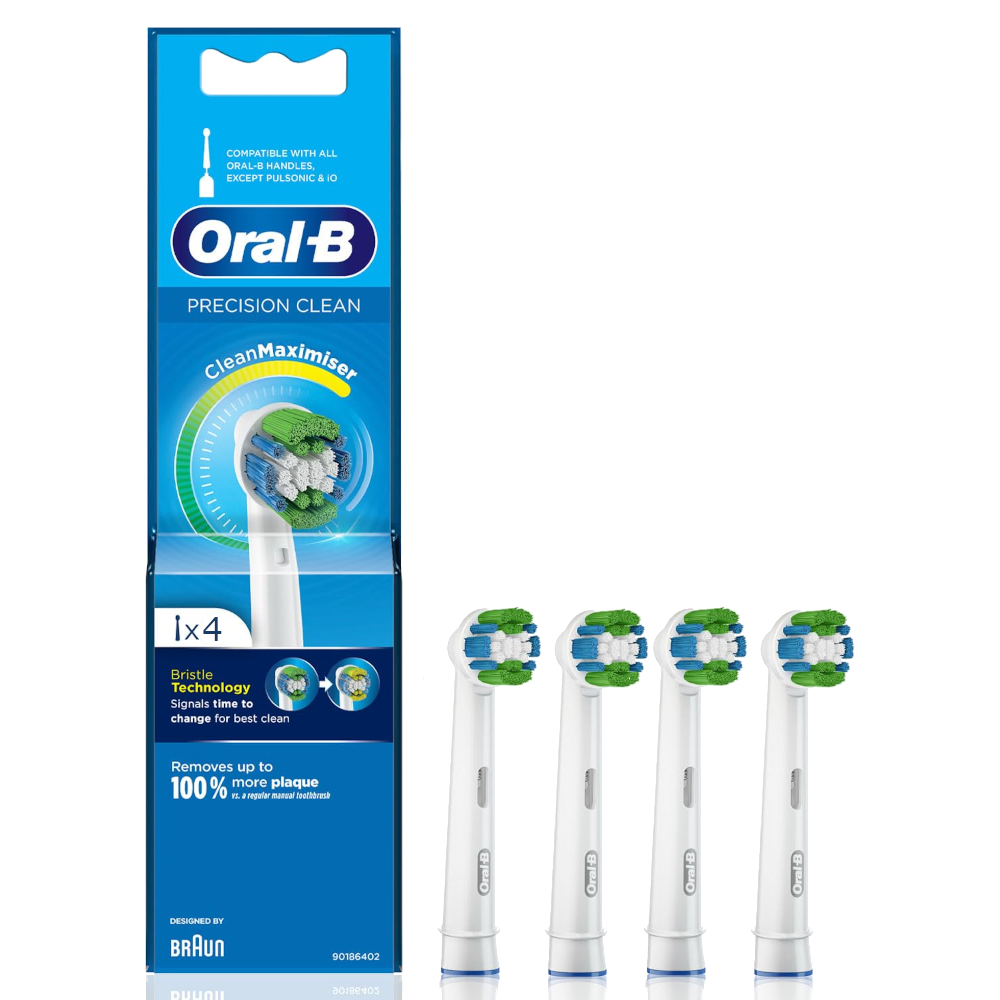 Oral B Original Precision Clean Electric Toothbrush Soft Replacement Brush 4s