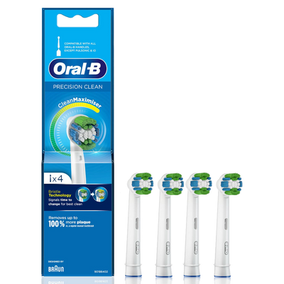 Oral B Original Precision Clean Electric Toothbrush Soft Replacement Brush 4s