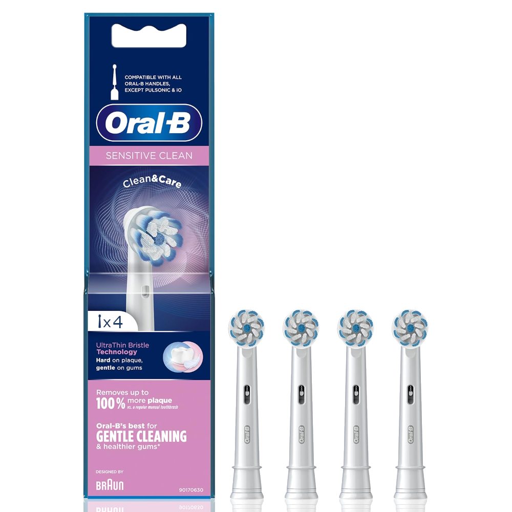Oral B Original Sensitive Electric Toothbrush Soft Replacement Heads 4s