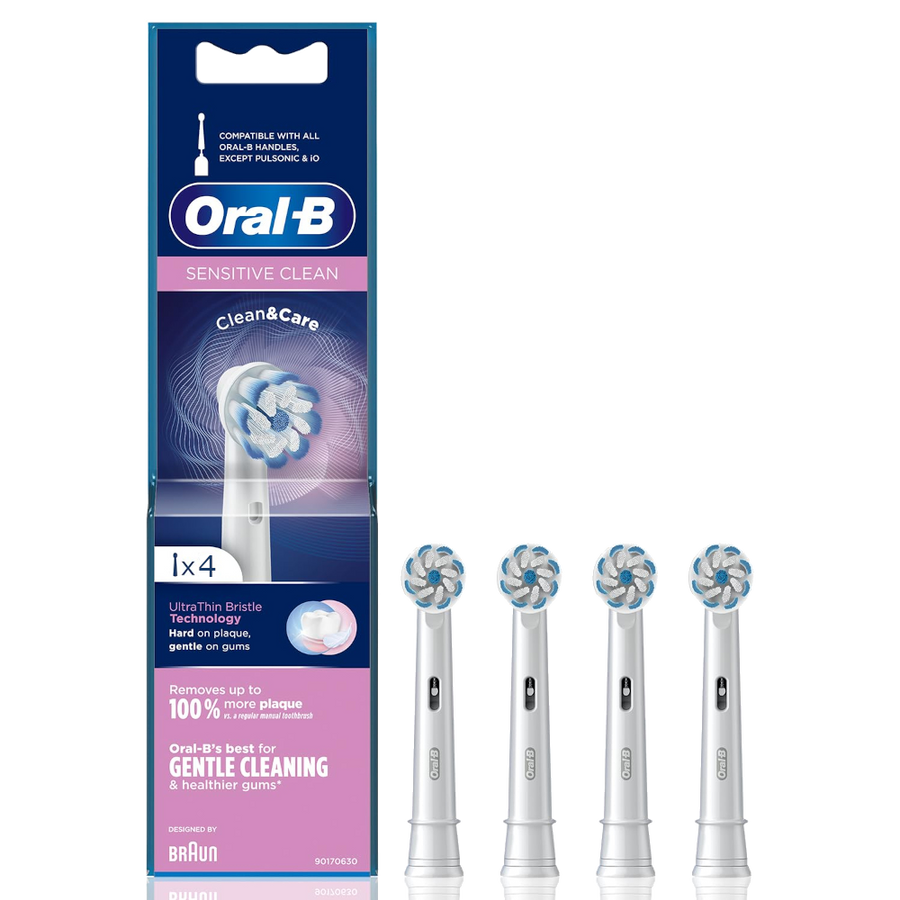 Oral B Original Sensitive Electric Toothbrush Soft Replacement Heads 4s