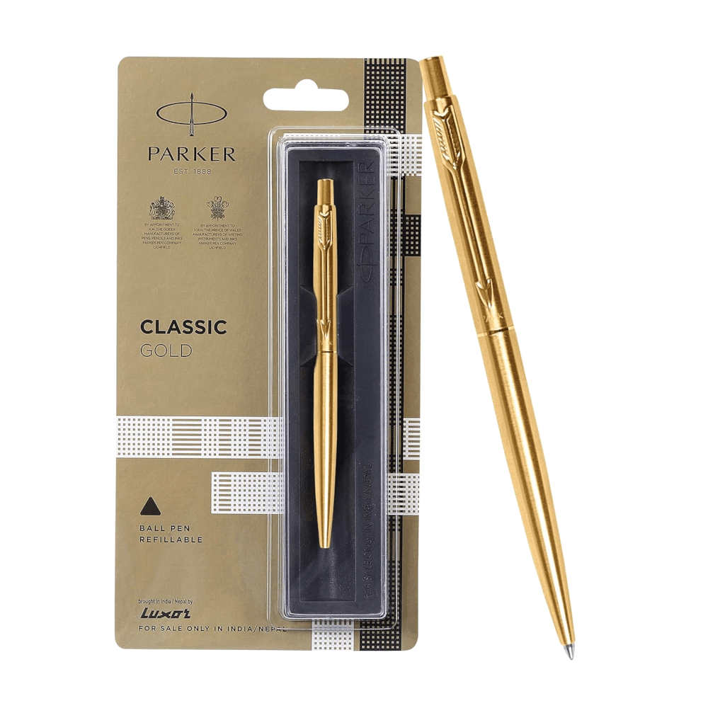 Parker Classic Gold Ball Point Pen with Gold Trim