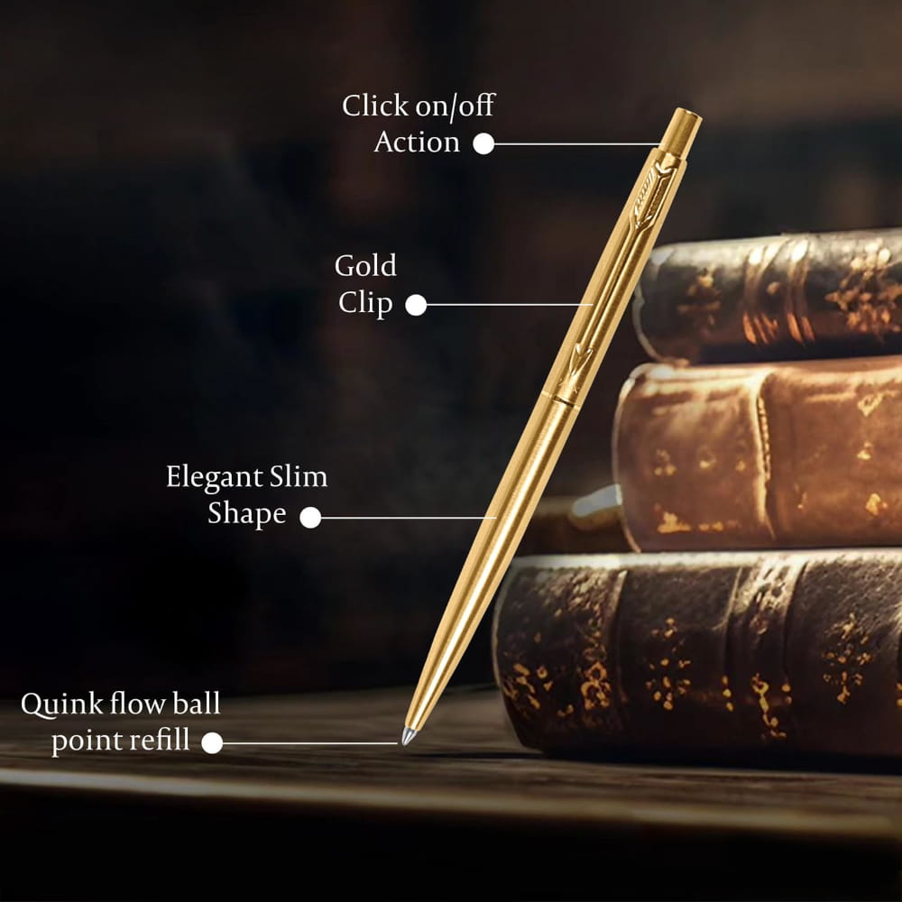 Parker Classic Gold Ball Point Pen with Gold Trim