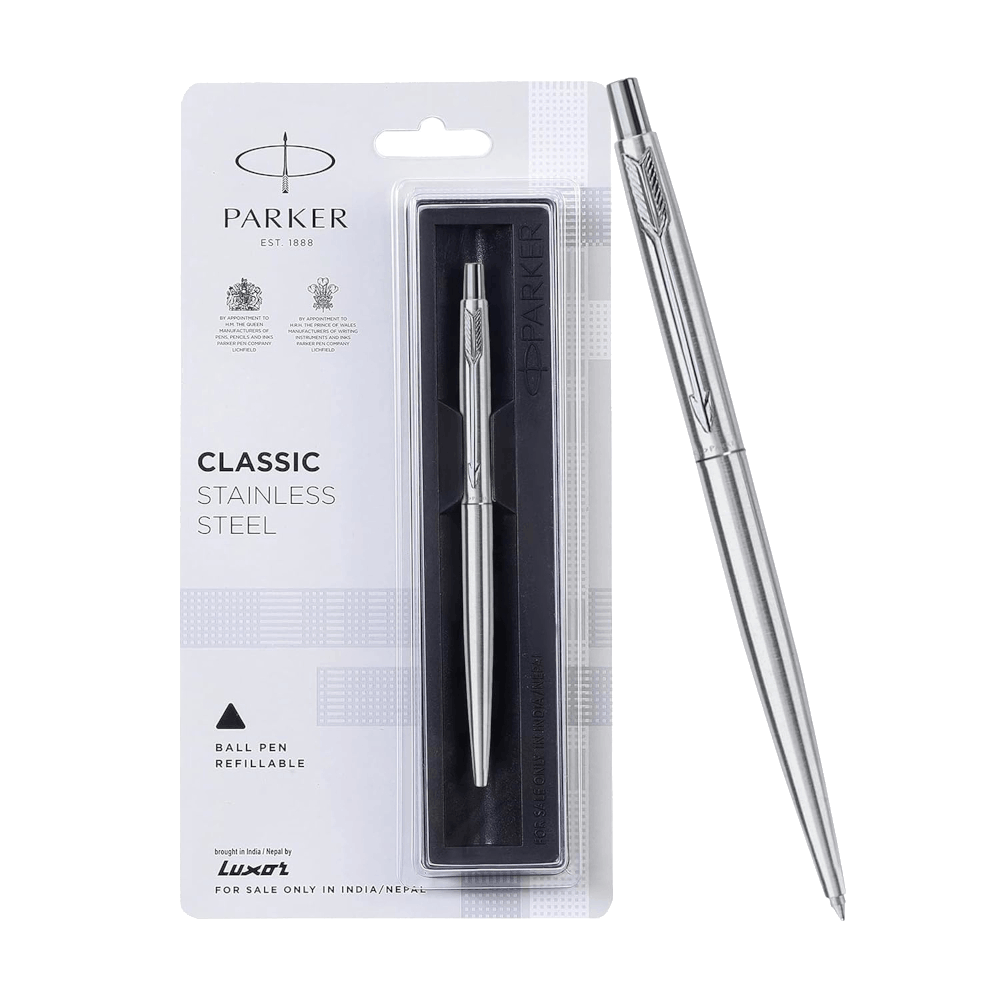 Parker Classic Stainless Ballpoint Pen with Crome Trim