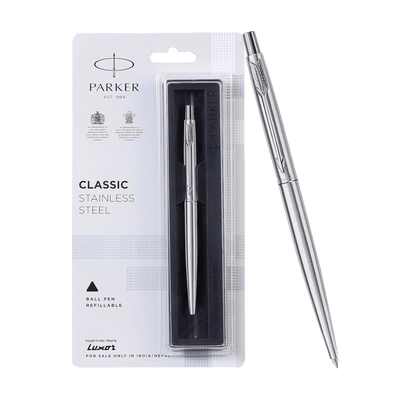 Parker Classic Stainless Ballpoint Pen with Crome Trim