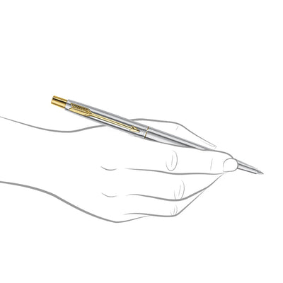 Parker Classic Stainless Steel Ballpoint Pen with Gold Trim