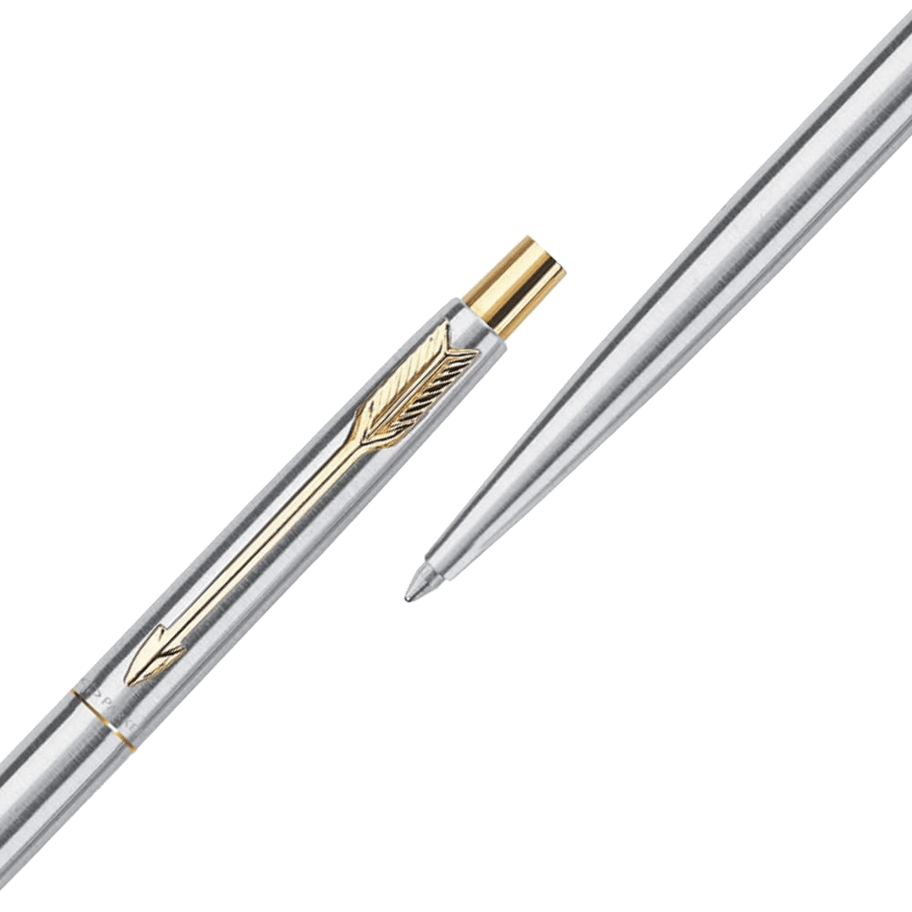 Parker Classic Stainless Steel Ballpoint Pen with Gold Trim