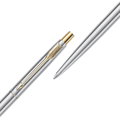 Parker Classic Stainless Steel Ballpoint Pen with Gold Trim