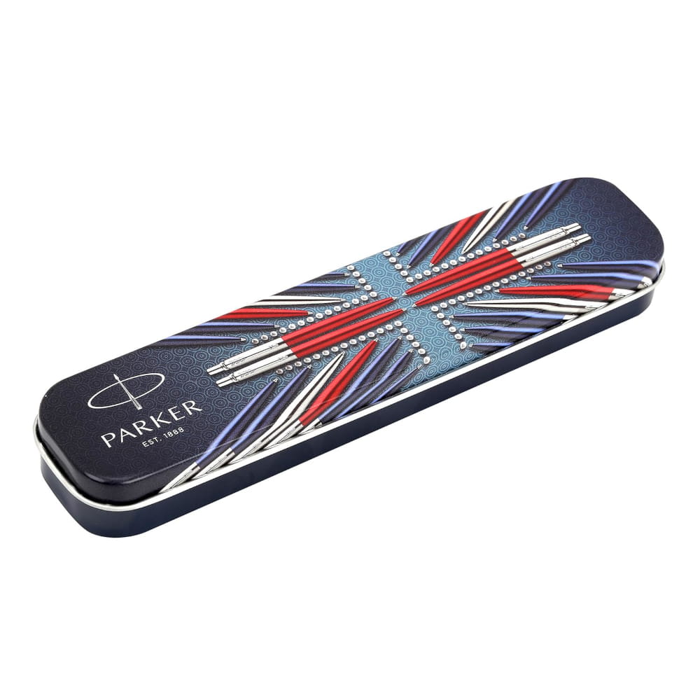 Parker London Stainless Steel Ballpoint Pen with Chrome Trim