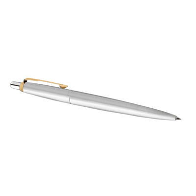 Parker London Stainless Steel Ballpoint Pen with Gold Trim