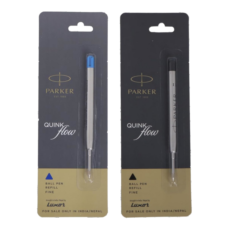 Parker Quink Flow Blue & Black Ink combo for BallPoint pens